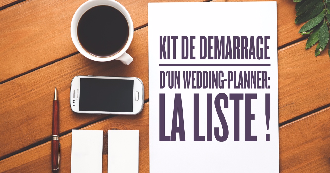 Kit de démarrage d'un wedding planner